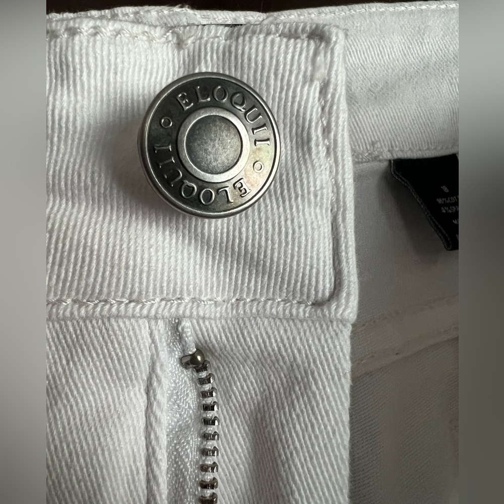 Eloquii Denim Jeans White Size 18 - Picture 3 of 8